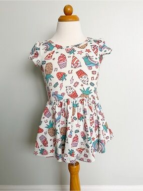 Dot Dot Smile :D Retro Rollerskate Summer Classic Cap Sleeve Twirl Dress